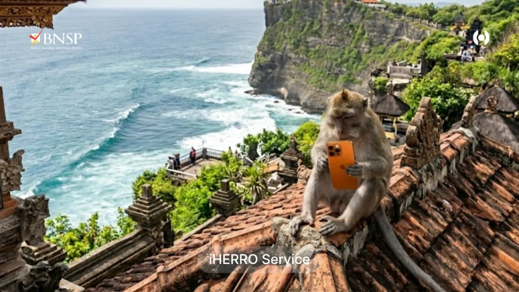 Monyet Uluwatu Nekat Bawa iPhone 17 Pro Max Wisatawan di Bali