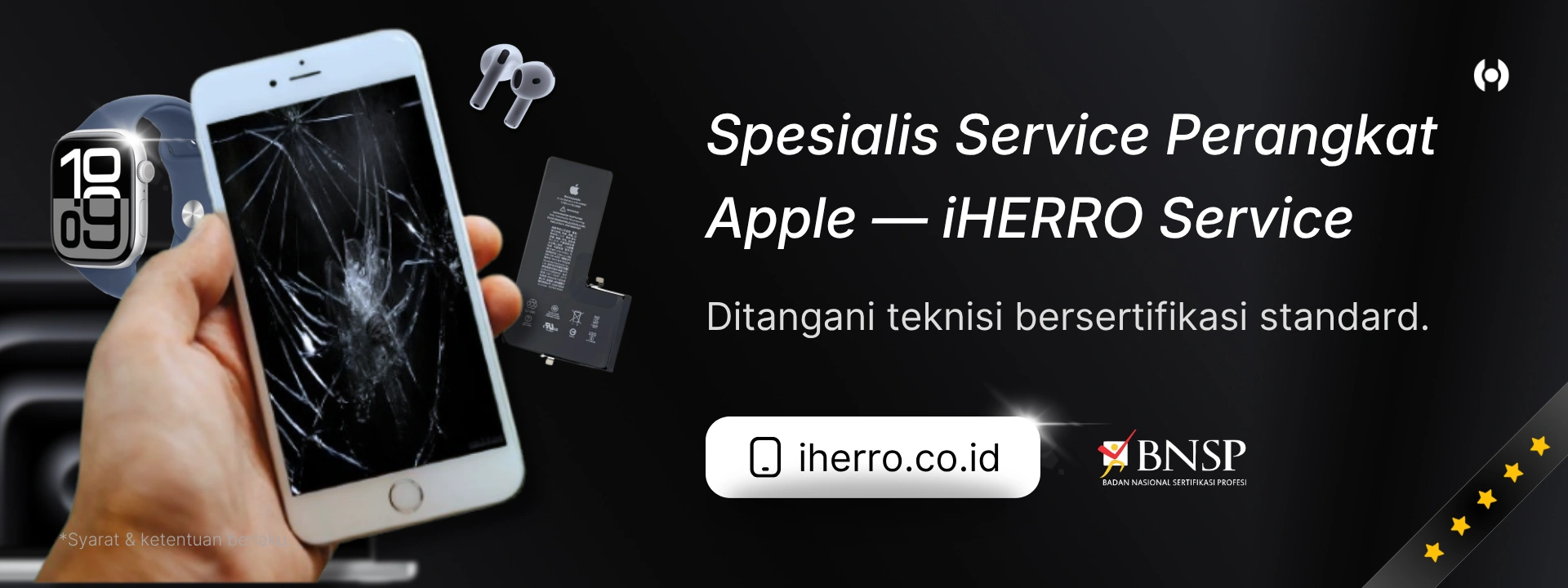 web hero banner - spesialis service perangkat apple, iherro service